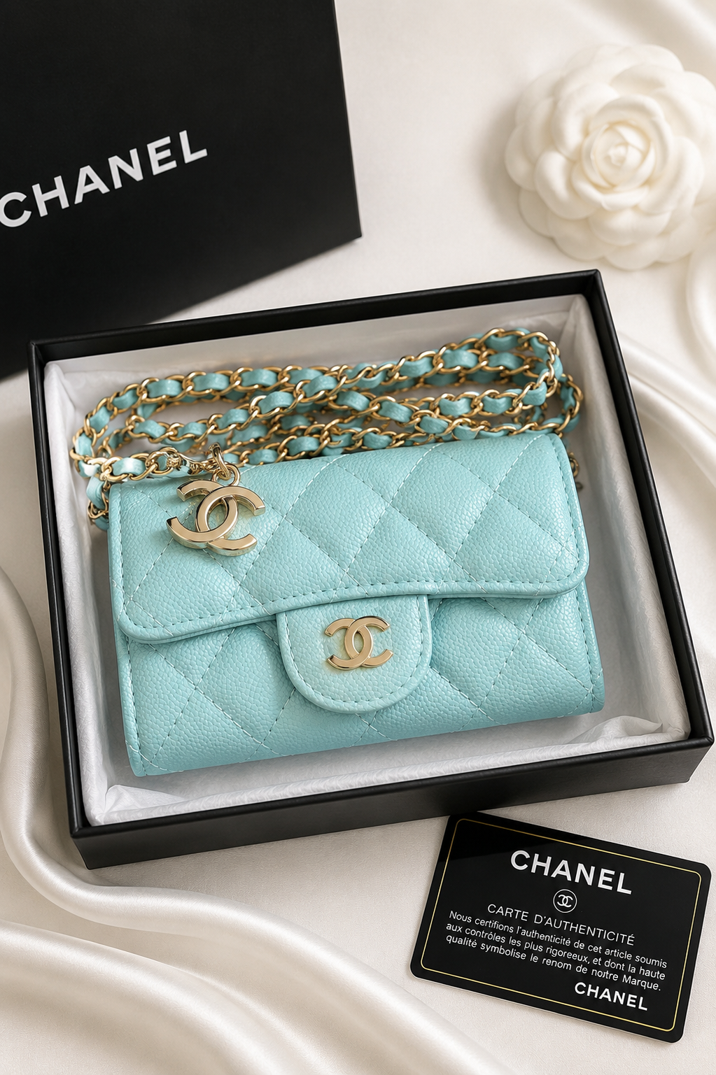 Mini Sac CC bleu turquoise