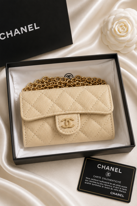 Mini Sac CC beige clair